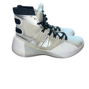 White Silver 2015 Nike Hyperdunk  Basketball Sneakers Shoes Size 8